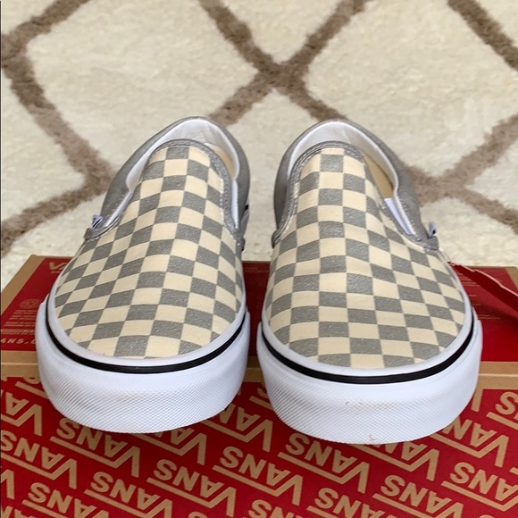 •VANS CLASSIC SLIP ON CHECKERBOARD SILVER WMNS - Picture 7 of 16